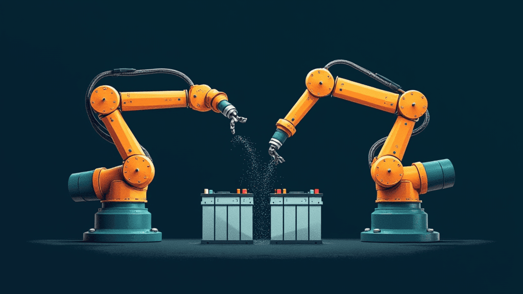 Planification hybride tâche-mouvement et gestion réactive des collisions pour le démontage multi-robots de batteries VE