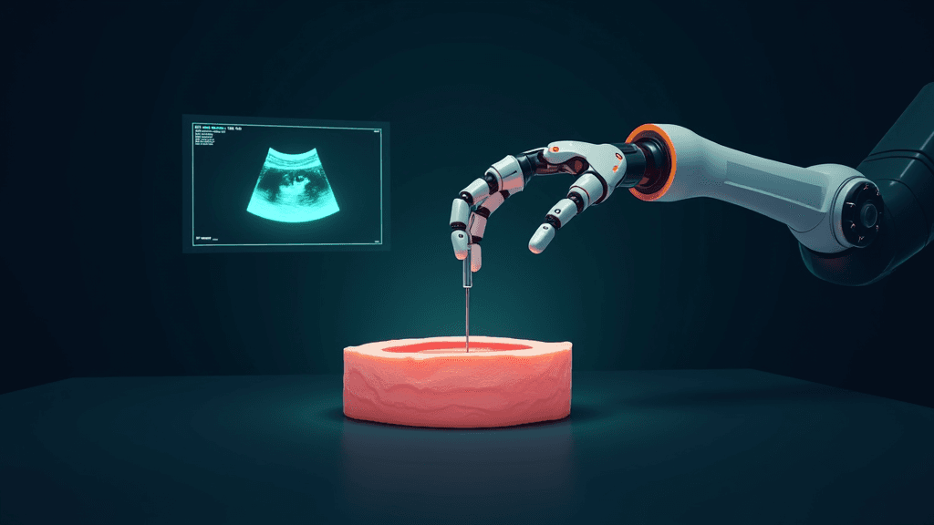 Un modèle vision-langage-action pour l'insertion et le suivi d'aiguille guidés par échographie