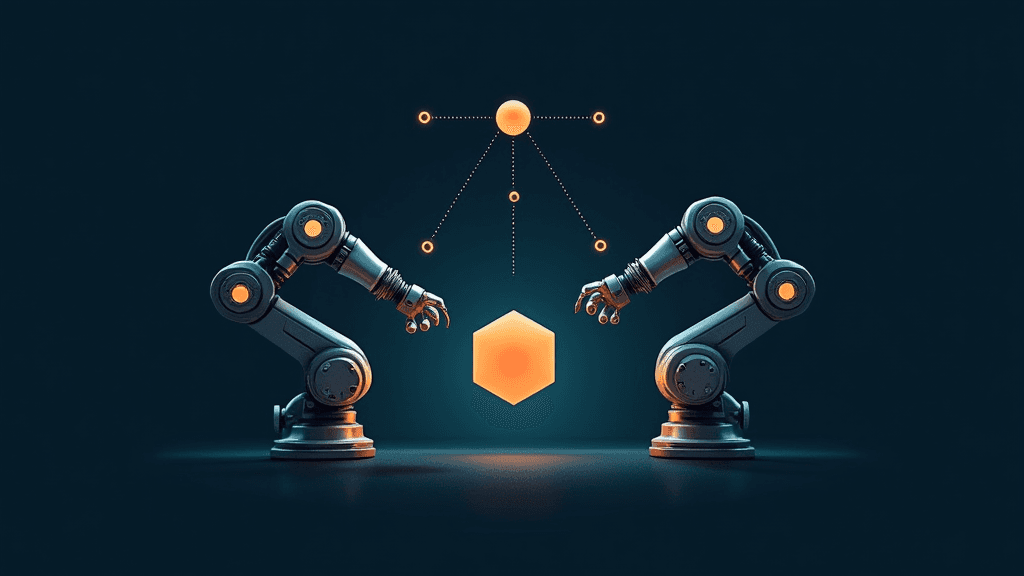 Manipulation bimanuelles par robot via apprentissage en contexte multi-agents