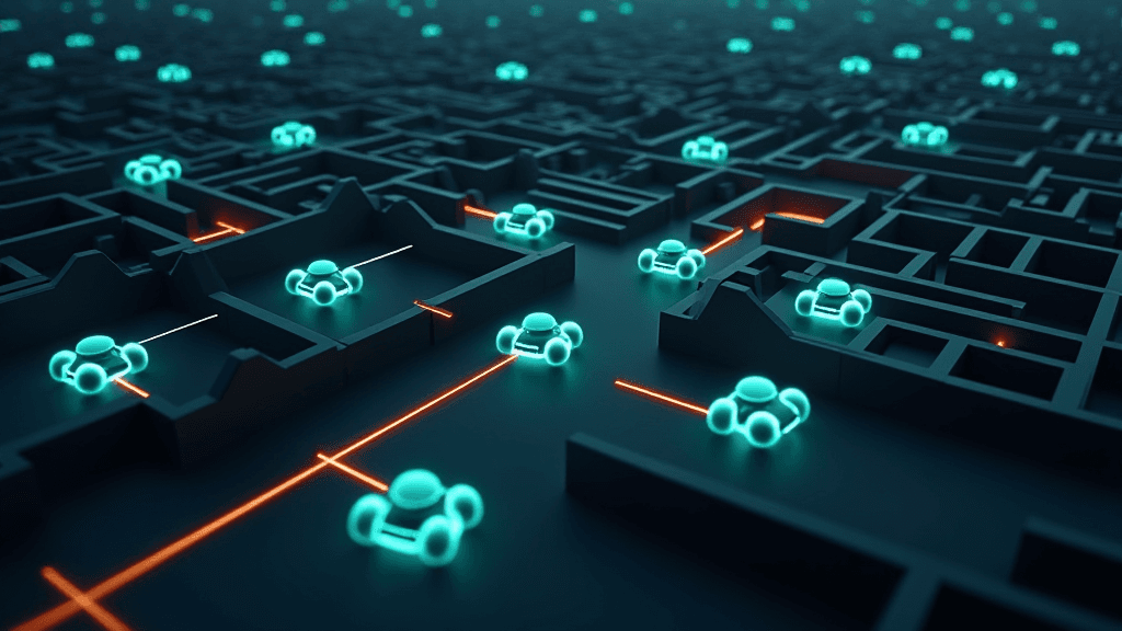 Navigating l'encombrement : planification bi-niveau par points de passage pour systèmes multi-robots