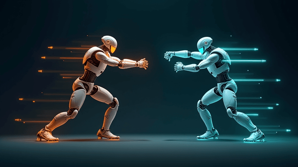 RPG : commutation robuste de politiques pour des transitions fluides entre compétences en combat humanoïde