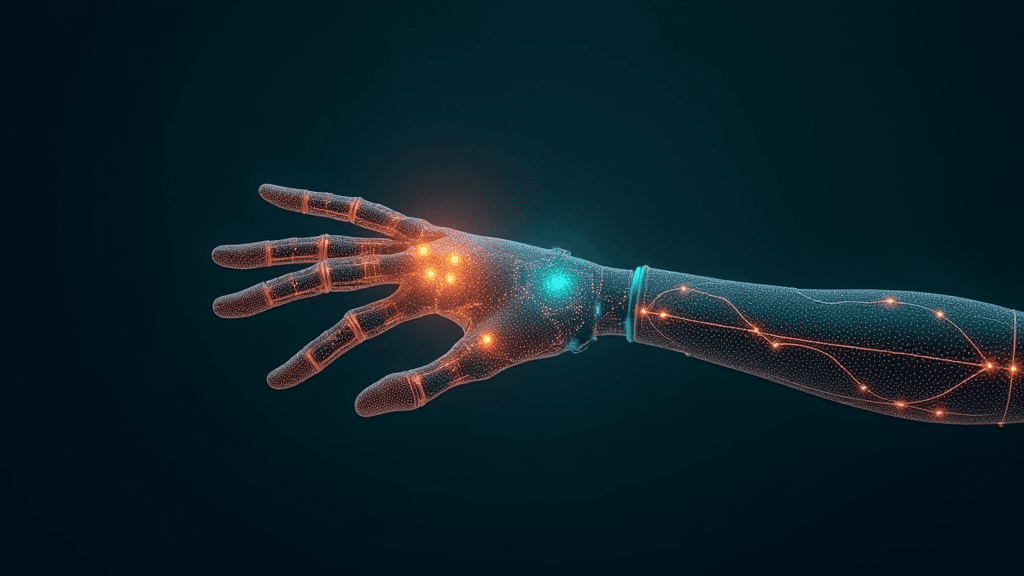 Une peau électronique étirable permet à une main robotique de ressentir le toucher et la pression